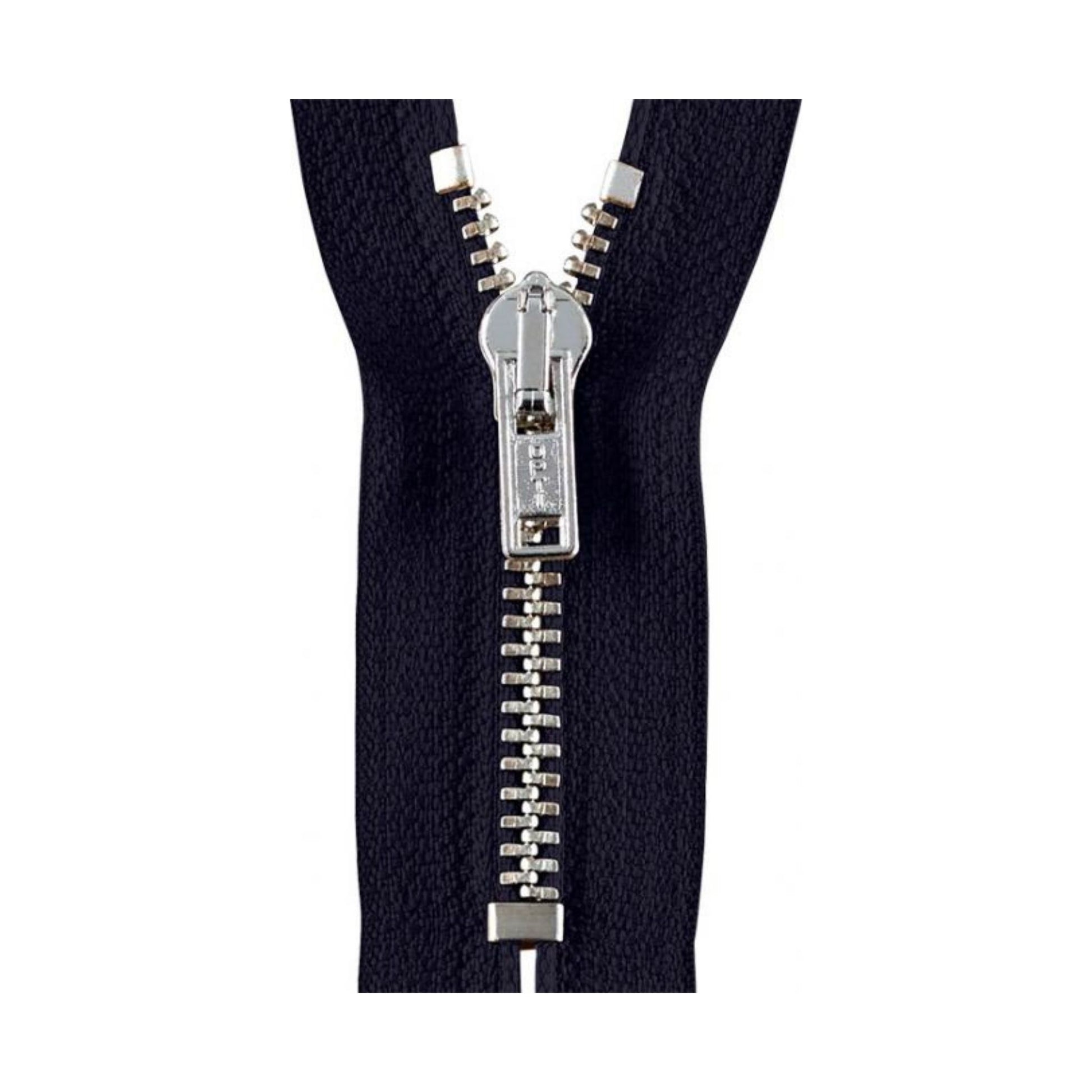 Opti Reißverschluss 16 cm metall silber/navy