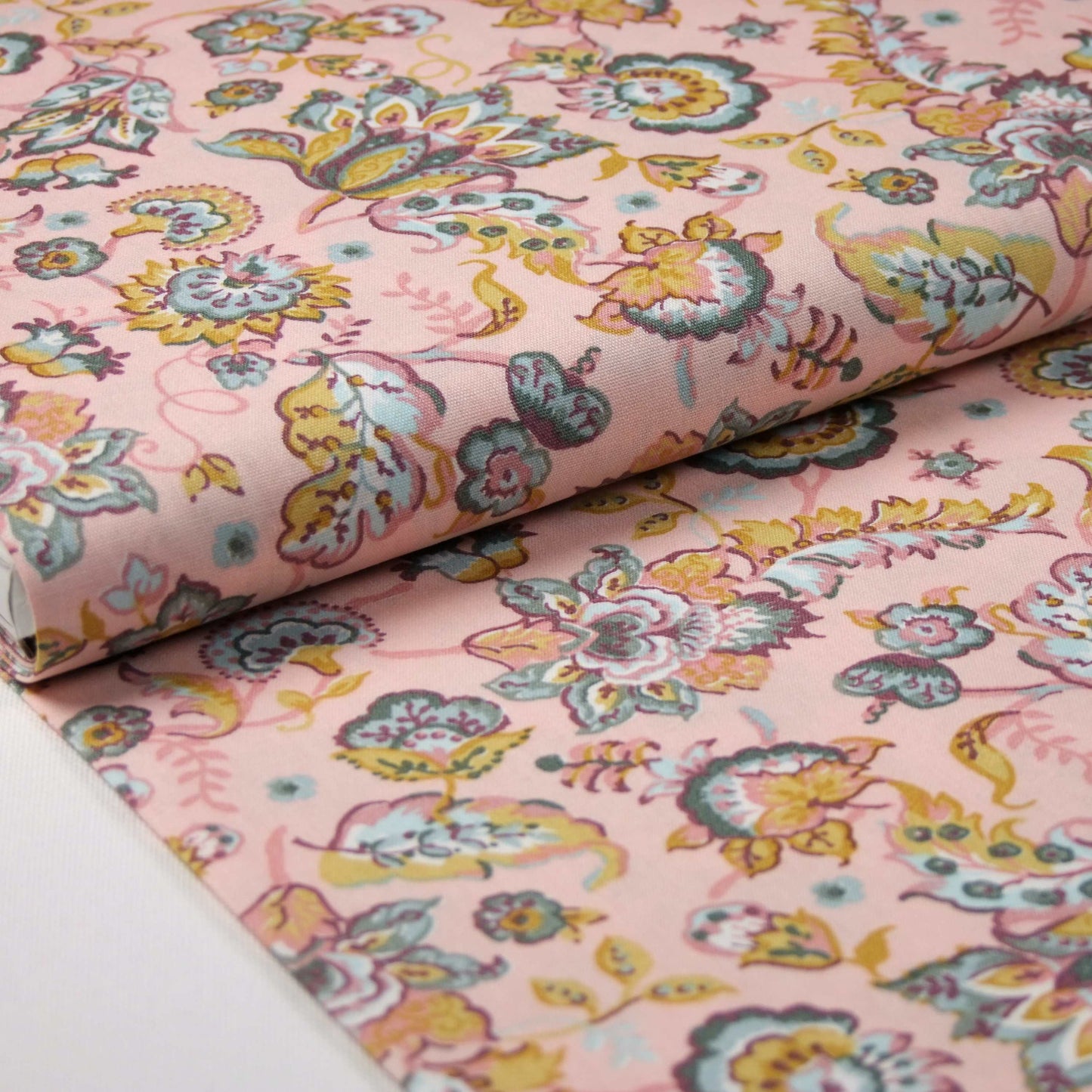 Popelin Paisley Flower rosa