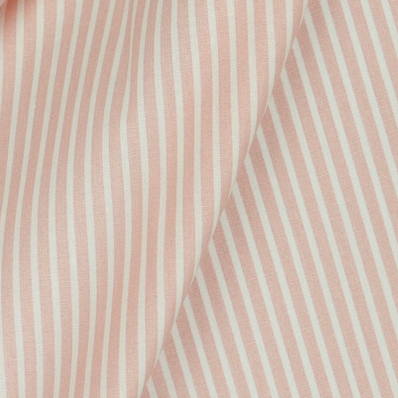 Popeline Streifen rosa weiß