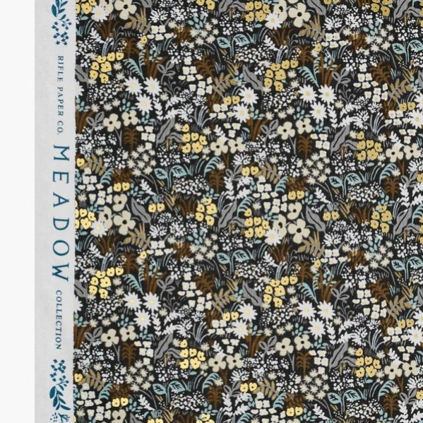 Baumwolle Rifle Paper Meadow braun gold