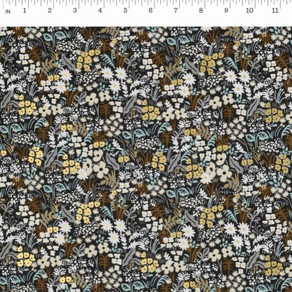 Baumwolle Rifle Paper Meadow braun gold