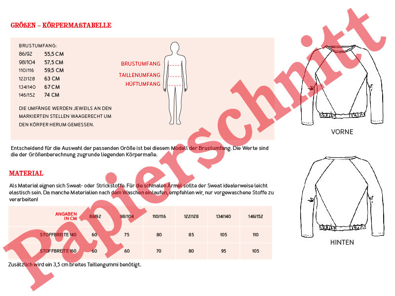 Studio Schnittreif Schnittmuster Sweater Lille