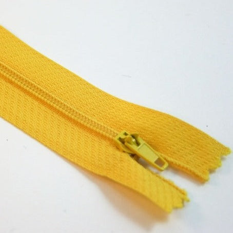 Reißverschluss 20 cm gelb