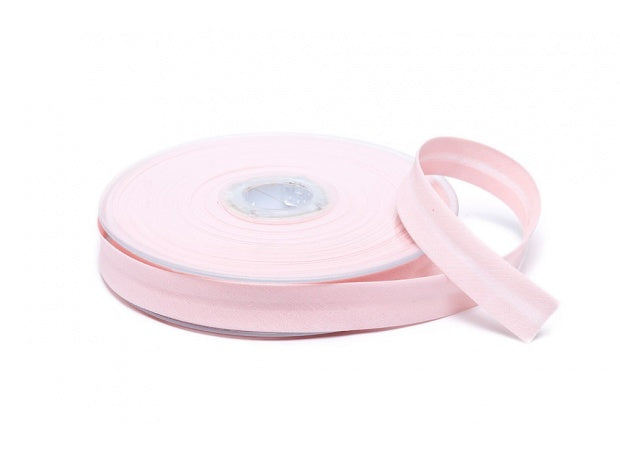 MiZa Schrägband Baumwolle Uni 18 mm rosa